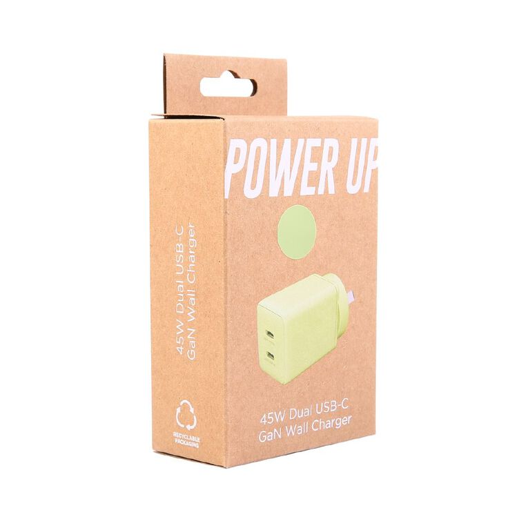 Tech.Inc PD 45W Dual USB-C Fast Charger Sage, , hi-res