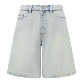 H&H Women's Wide Leg Denim Jort Shorts