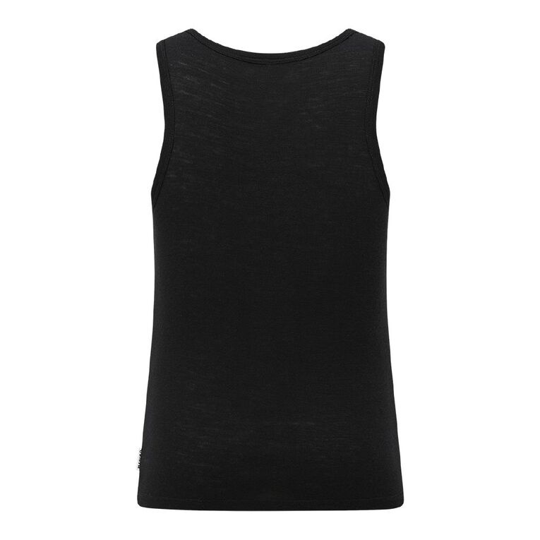 H&H Men's Merino Thermal Singlet, Black, hi-res