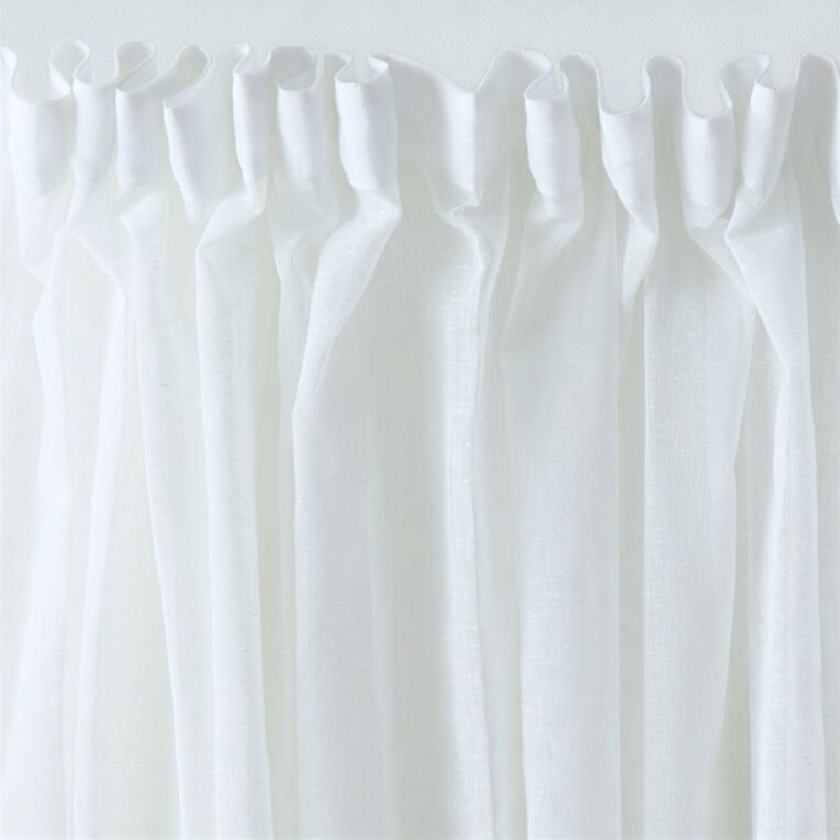Living & Co Oslo Voile White 90-180cm Wide/160cm Drop, , hi-res