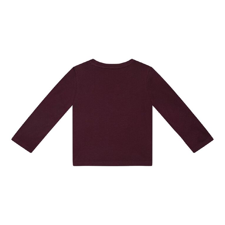 Young Original Toddler Long Sleeve Printed Tee, Red Mid, hi-res