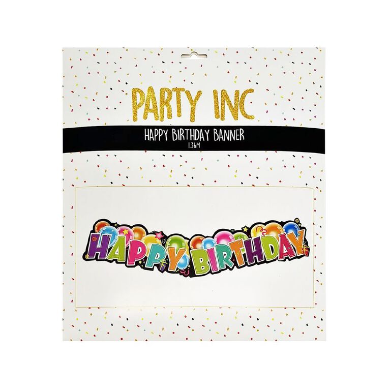 Party Inc Happy Birthday Banner 1.36m Large, , hi-res