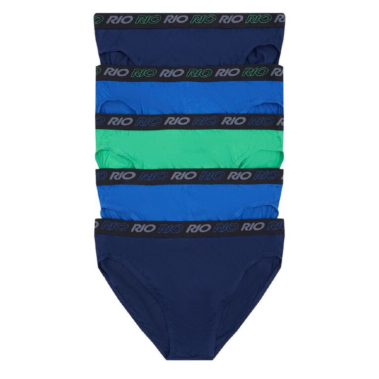 Rio Men's Briefs 5 Pack Blue The Warehouse