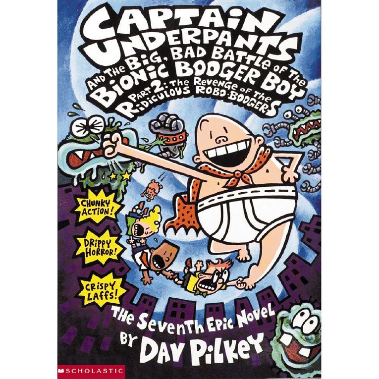 Capt. Underpants #7 Big Bad Battle of Bionic Booger Boy 2 by Dav Pilkey, , hi-res