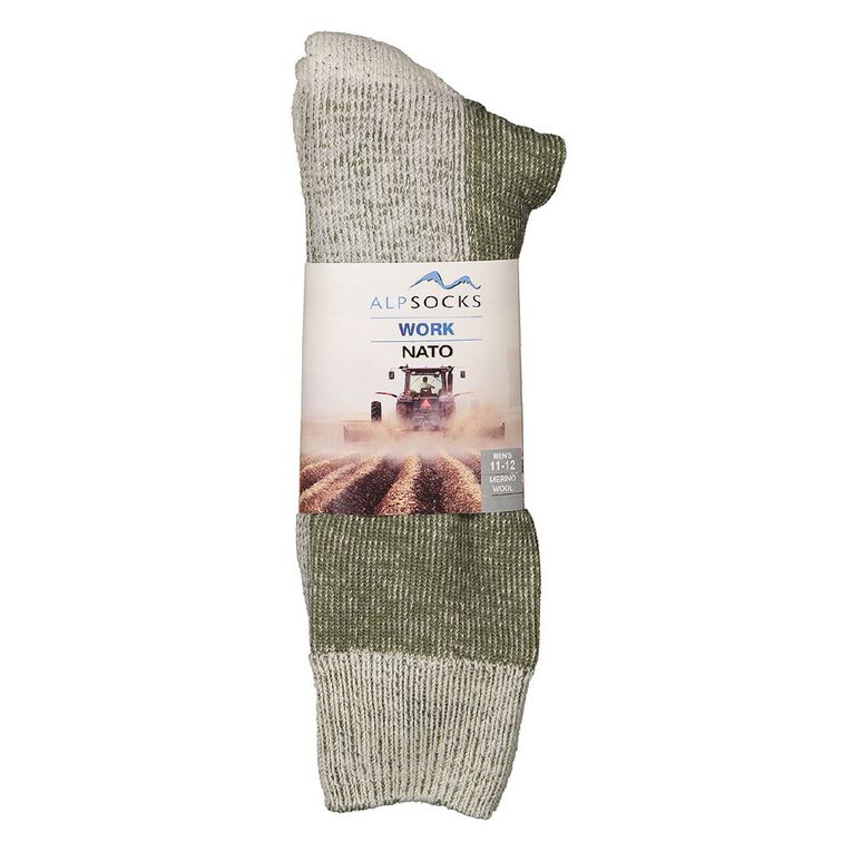 Alpsocks Men's Outdoor Socks, Green, hi-res