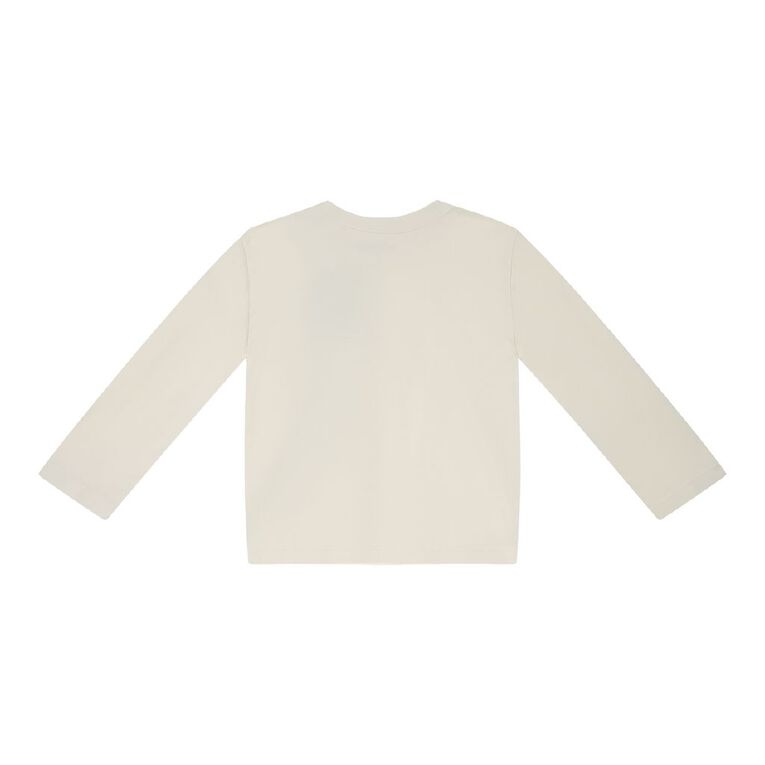 Young Original Long Sleeve Pocket Tee, Cream, hi-res