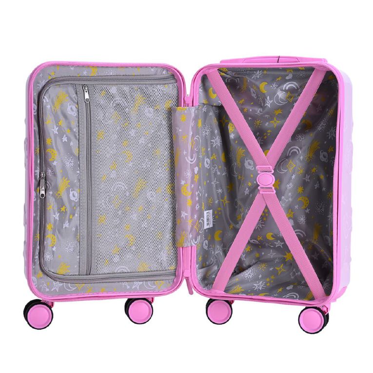 Wander Kids Kids 52cm Embossed Suitcase Unicorn Pink, , hi-res
