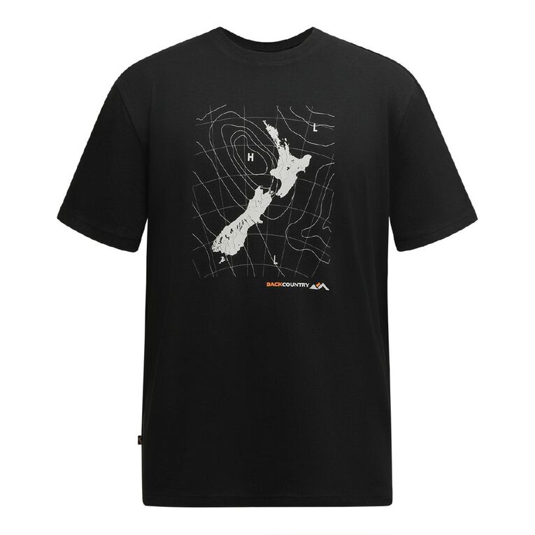 Back Country Adults' Short Sleeve Printed Tee, Black, hi-res