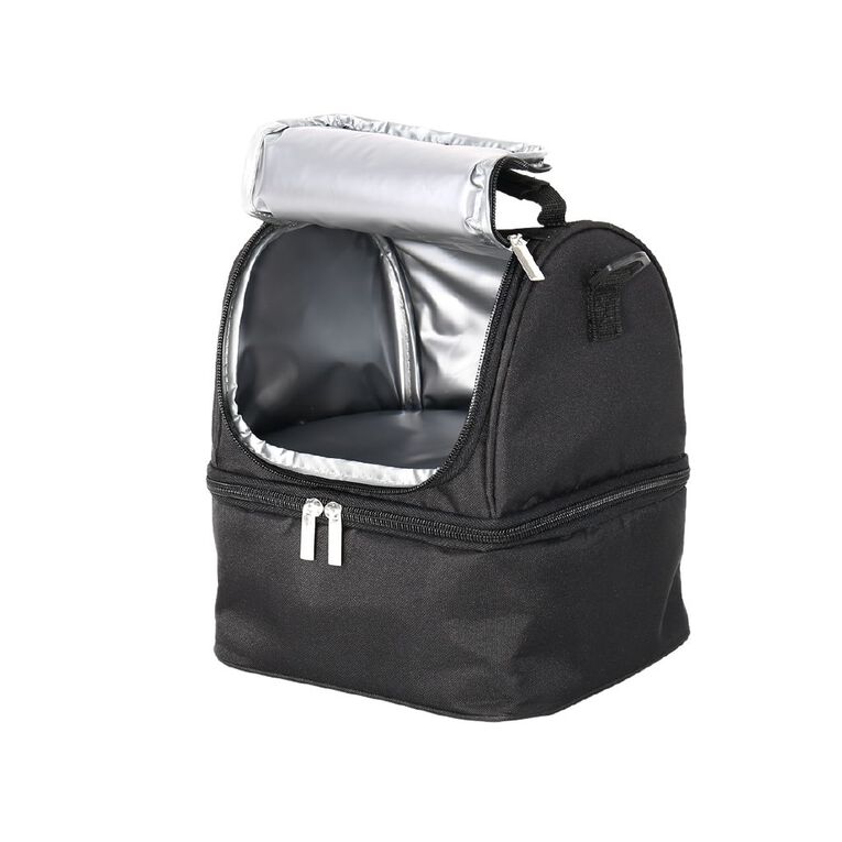 Living & Co Double Decker Lunch Bag Basic Black, , hi-res