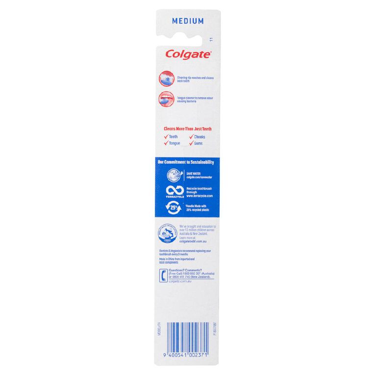 Colgate Extra Clean Value Toothbrush Medium 2 Pack Assorted, , hi-res