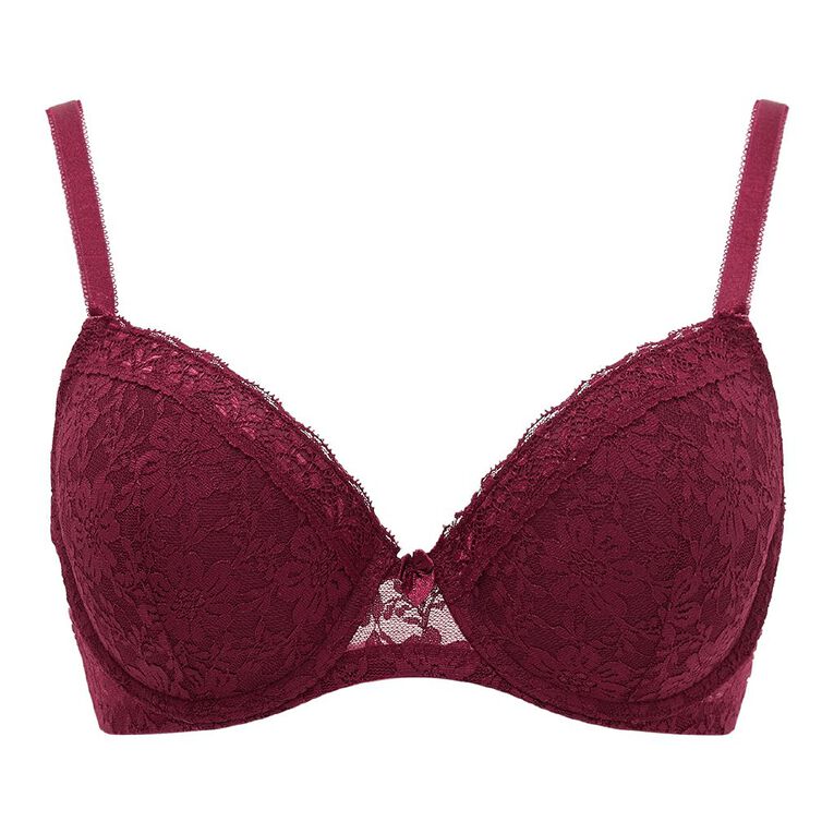 H&H Women's Poppy Contour Bra, Red Dark, hi-res
