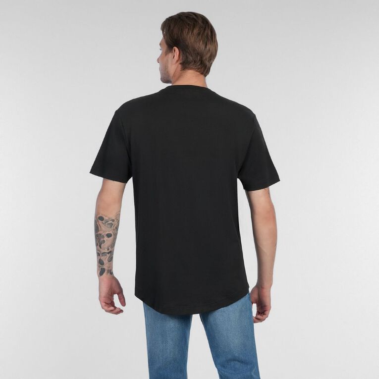 Garage Men's Longline Tee, Black, hi-res