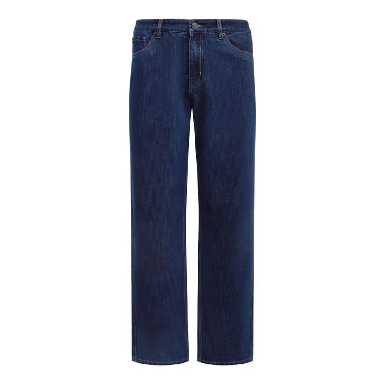 H&H Men's Relaxed Fit Jeans, Denim Dark, hi-res