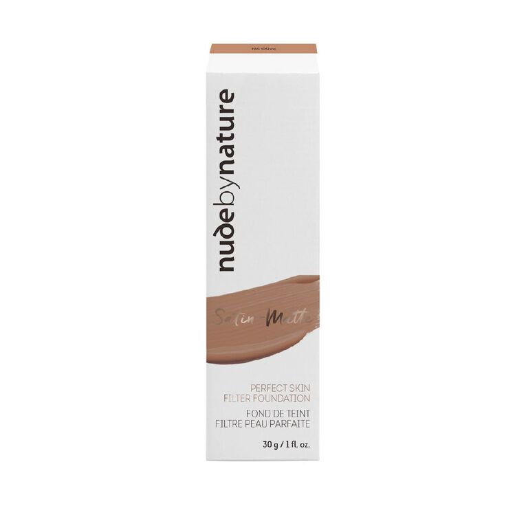 Nude By Nature Perfect Skin Filter Foundation 30g N6 Olive, , hi-res
