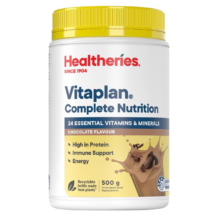 Healtheries Vitaplan Complete Nutrition Chocolate 500g, , hi-res