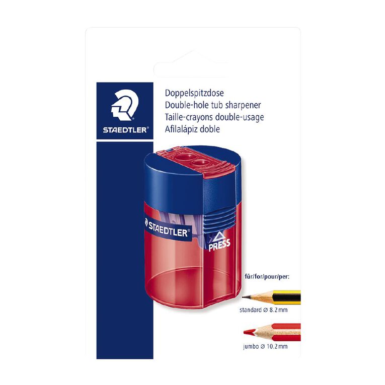 Staedtler Double Hole Tub Sharpener Assorted, , hi-res