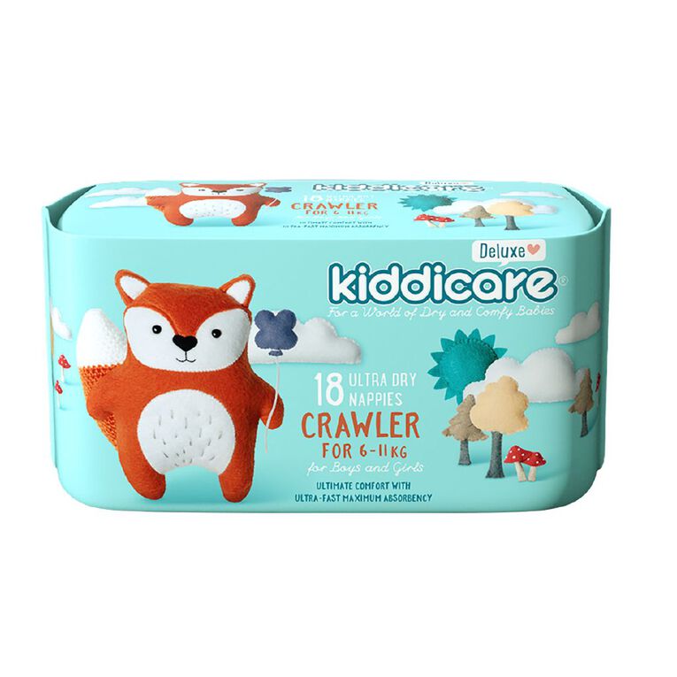 Kiddicare Deluxe Nappies Crawler 6-11kg 18s The Warehouse