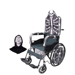 Scarehouse Skeleton Throne Wheelchair With Mask Black One Size