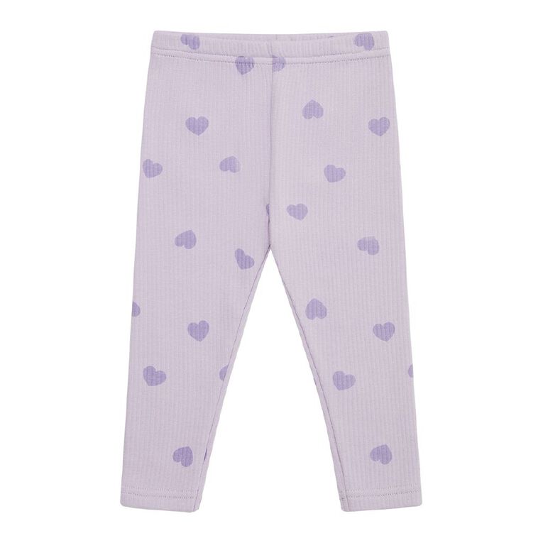 Young Original Babys' Cosy Inner Rib Leggings, Purple Light, hi-res