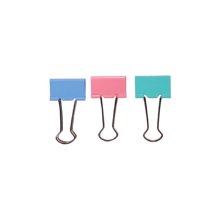 WS Foldback Clips 25mm 6 Pack Colour Assorted, , hi-res