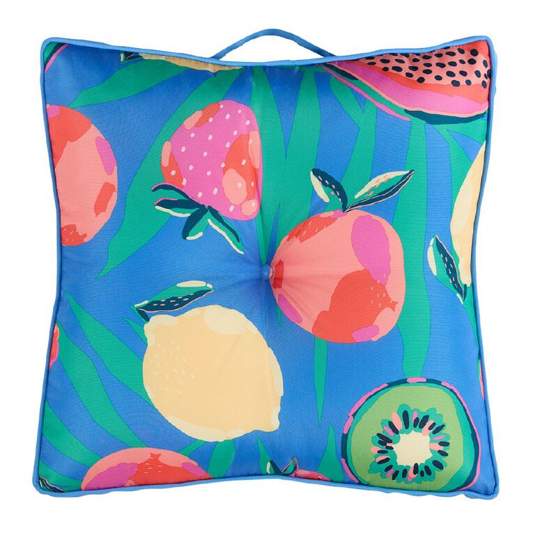 Living & Co Outdoor Chairpad Fruit Multi-Coloured 45cm x 45cm, , hi-res