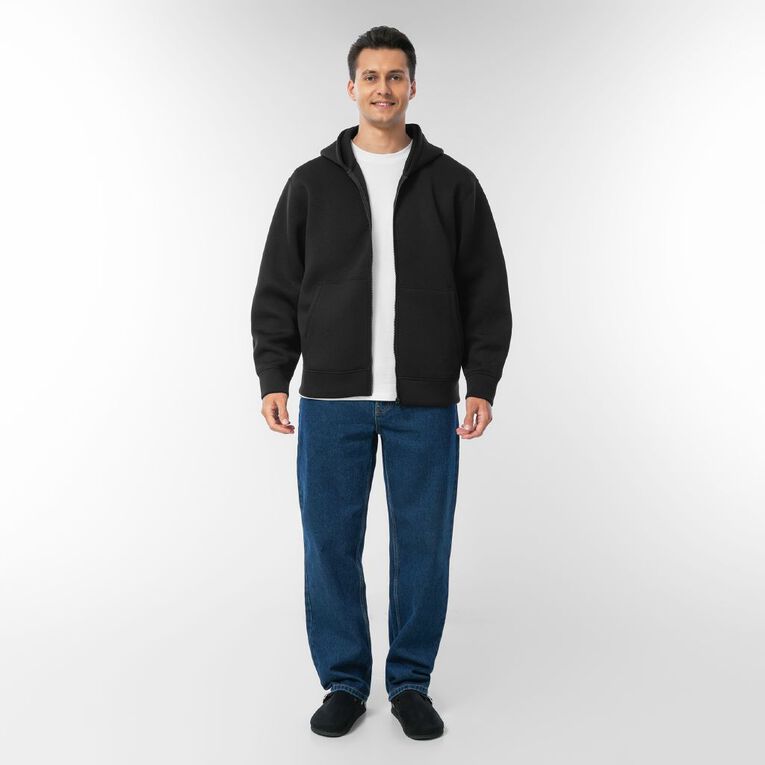 Garage Men's Zip-Thru Scuba Sweat, Black, hi-res