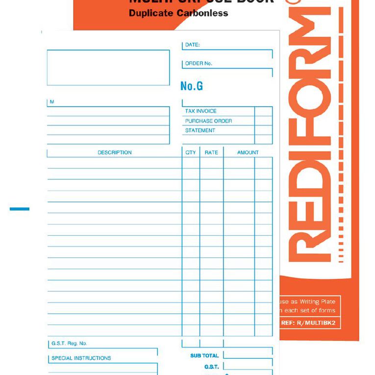 Rediform Multipurpose Book Duplicate 50 Sets Orange Mid A5, , hi-res