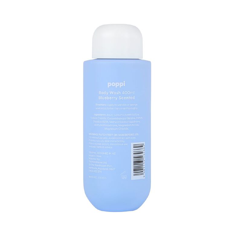 Poppi Body Wash Blueberry 400ml, , hi-res