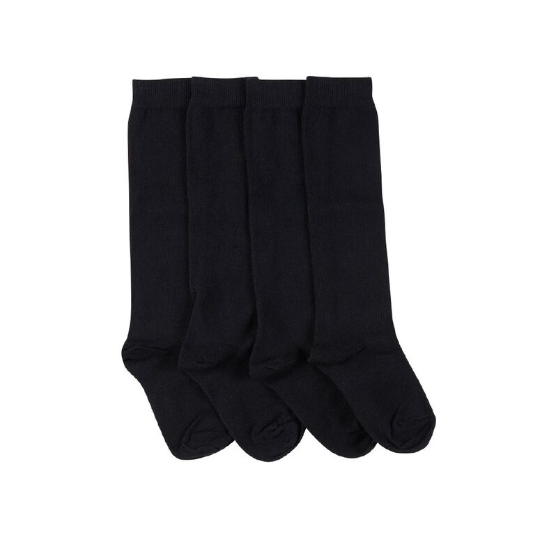Schooltex Under the Knee Socks 2 Pack, Black, hi-res