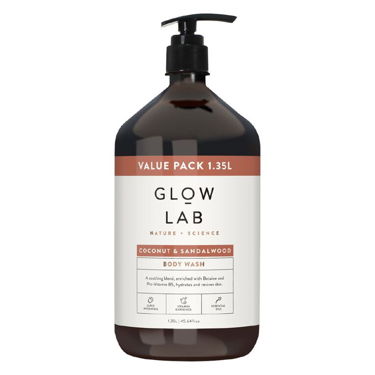 Glow Lab Body Wash Coconut & Sandalwood 1.35L, , hi-res