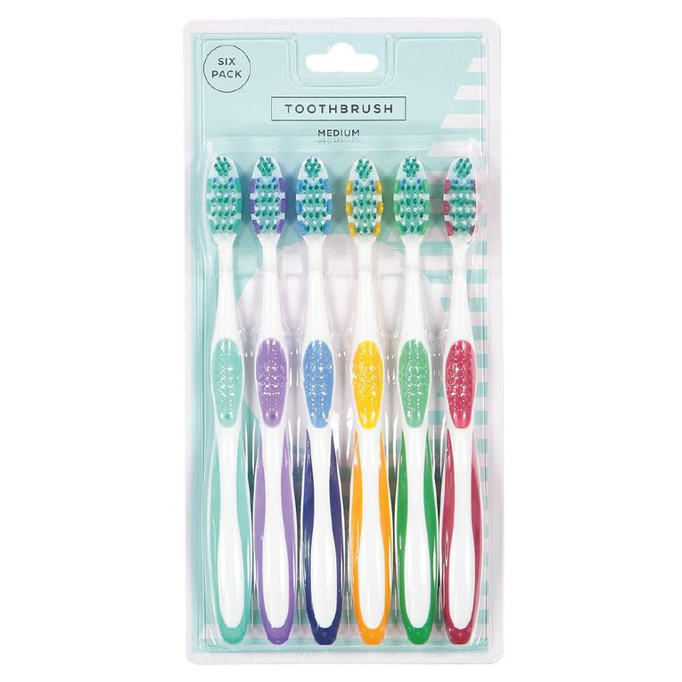Adults' Toothbrush Medium 6 Pack, , hi-res