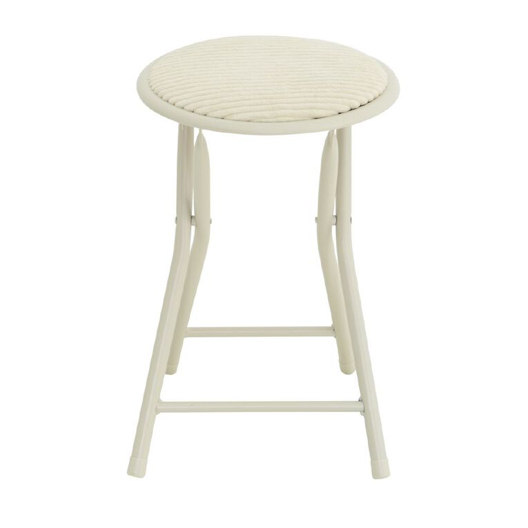 Living & Co Folding Stool White, , hi-res