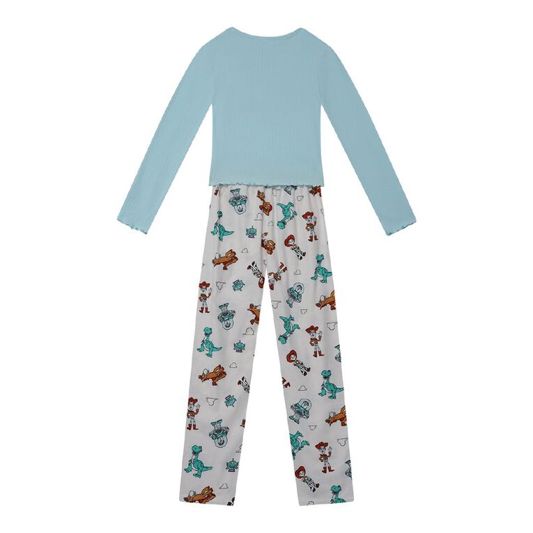 Toy Story Girls' Knit Top and Pant Pyjama Set, Blue Light, hi-res