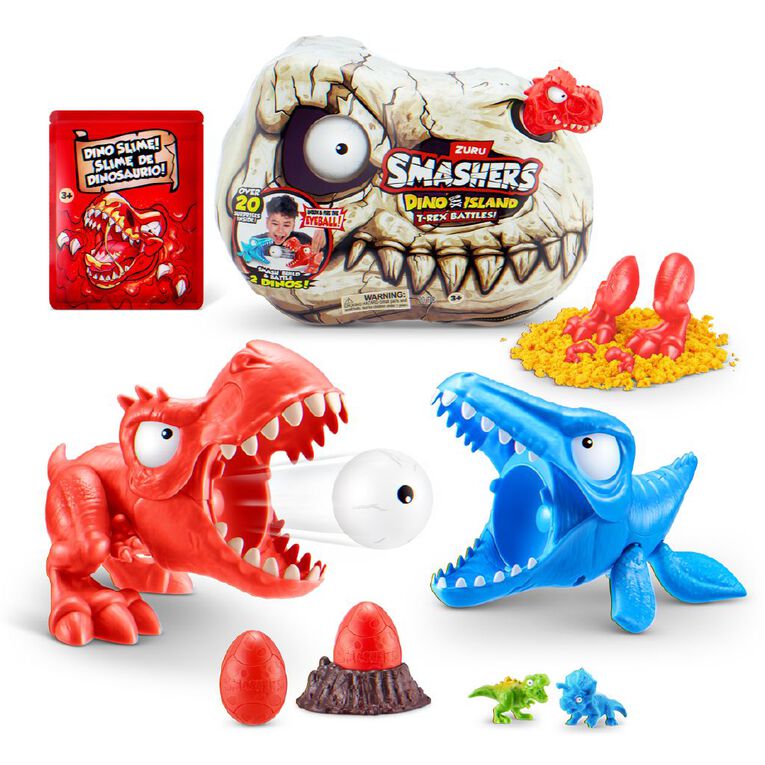 Zuru Smashers Dino Island Series 1 Mini T-Rex Battle Playset Assorted, , hi-res