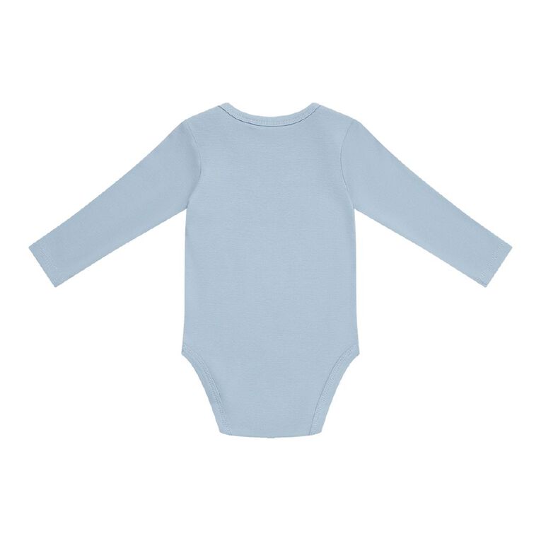 Young Original Babys' Long Sleeve Plain Bodysuit, Blue Light, hi-res