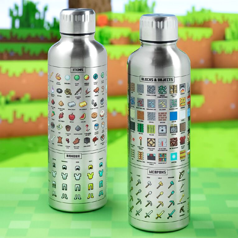 Paladone Minecraft Metal Water Bottle, , hi-res
