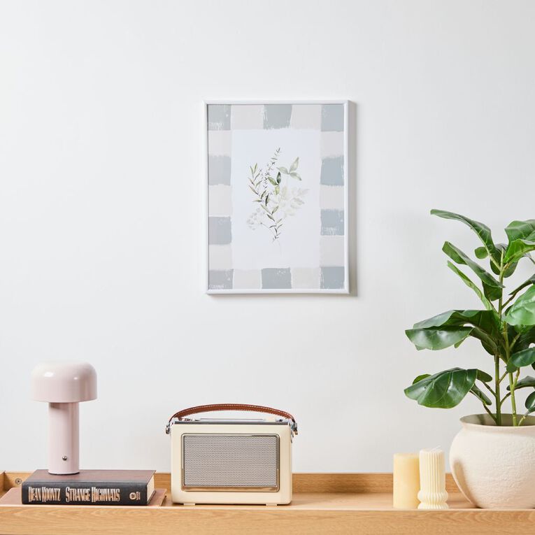 Living & Co Framed Print Vert Floral 30cm x 40cm, , hi-res