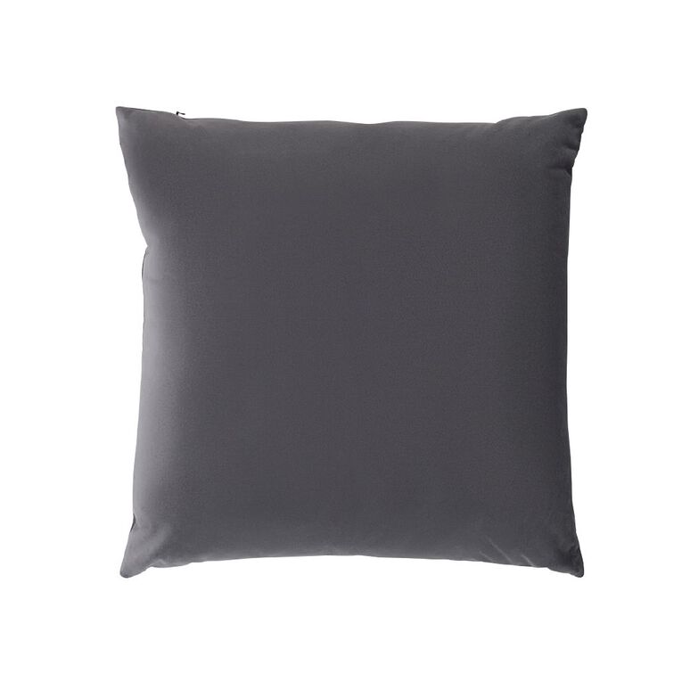 Living & Co Luxe Velvet Cushion Grey 45cm x 45cm, , hi-res