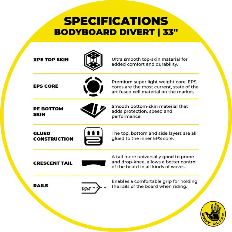 Body Glove 33 Inches Divert Bodyboard, , hi-res