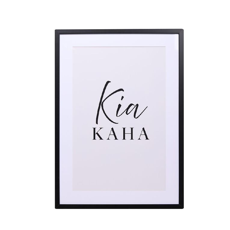Living & Co Kia Kaha Framed Print 50cm x 70cm, , hi-res