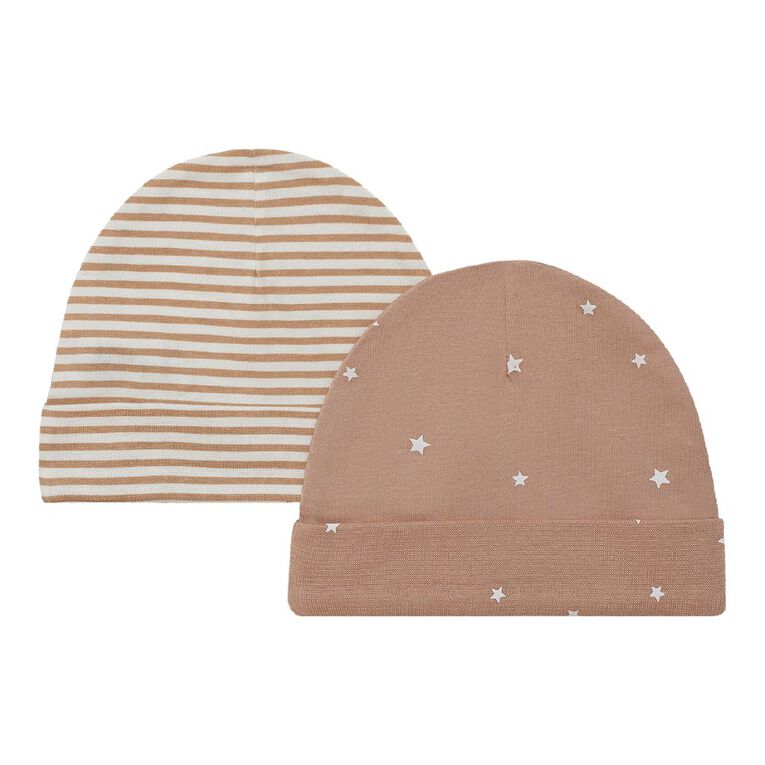 Young Original Babies' Beanie and Mittens Set, Brown Mid, hi-res