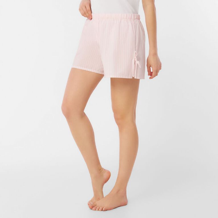 H&H Women's Woven Sleep Shorts, Pink Light, hi-res