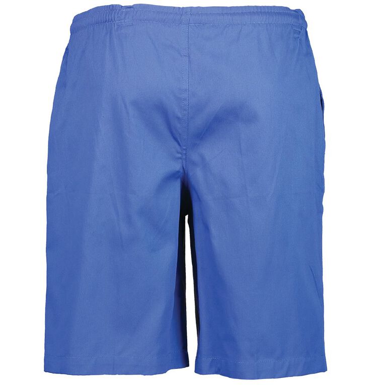 Schooltex Adults' Drill Long Leg Rugger Shorts, Royal, hi-res