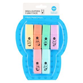 WS Highlighters Funny Face 6 Pack
