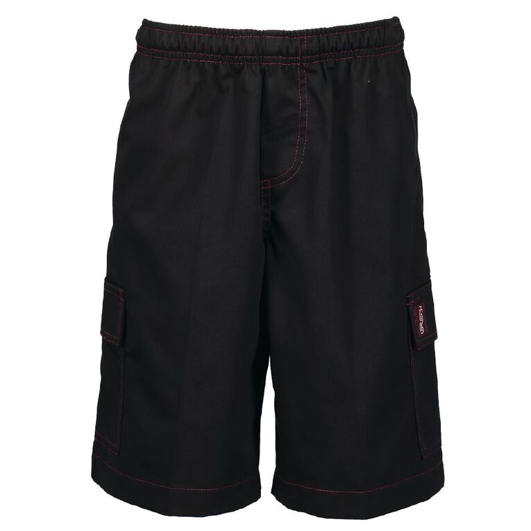 Schooltex Manurewa Intermediate Shorts, Black, hi-res