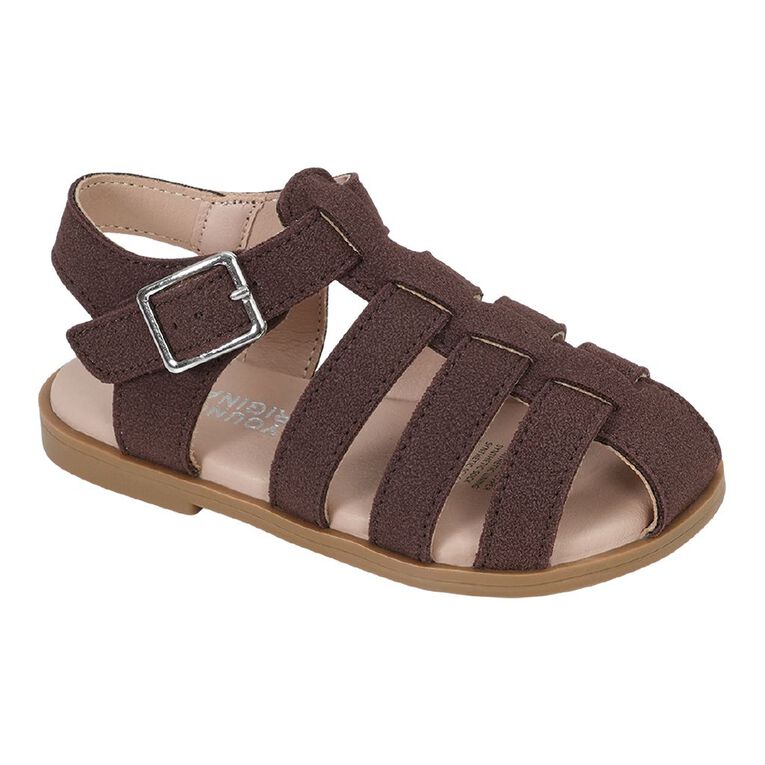 Young Original Junior Kids' Fisher Sandals, Brown Dark, hi-res