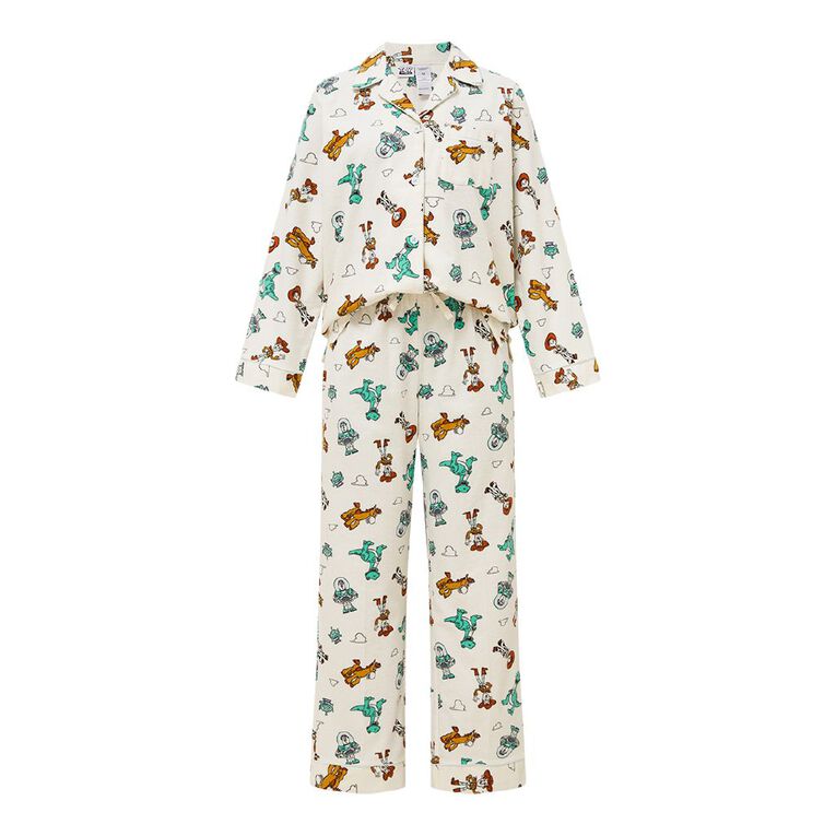 Toy Story Women's Comfy Button Up Pyjama Set, Cream, hi-res