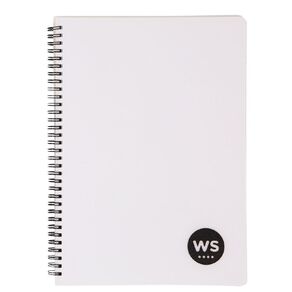 WS Notebook PP Wiro 200 Pages Soft Cover White A4