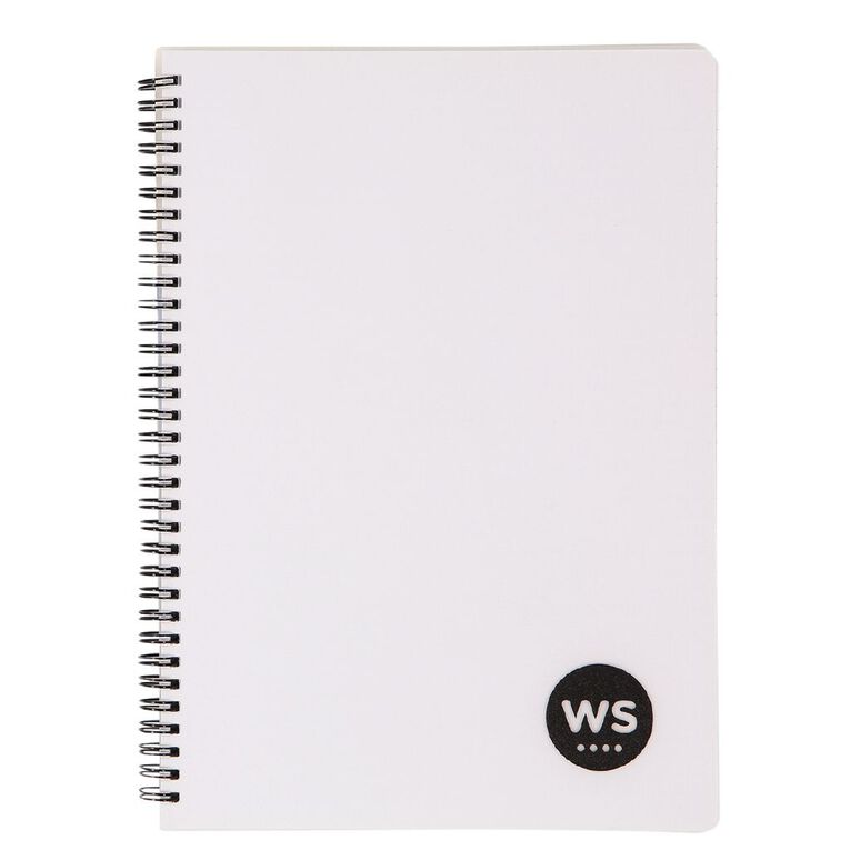 WS Notebook PP Wiro 200 Pages Soft Cover White A4, , hi-res