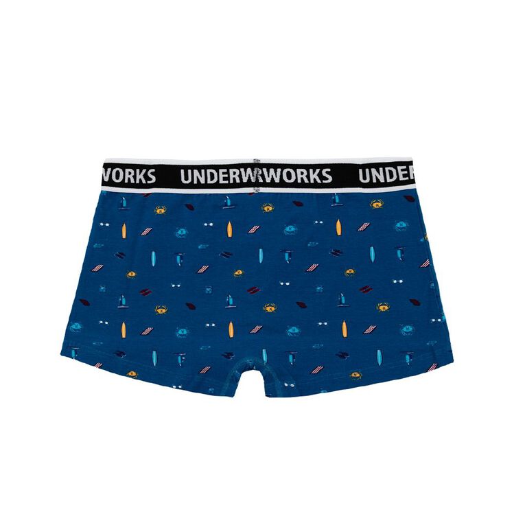 Underworks Men's Fly Front Trunks 3 Pack, Green Mid, hi-res